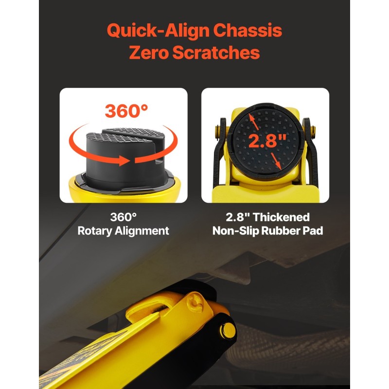 Hallitunkki teräs 2,5 tonnia matalaprofiilinen hydraulinen yksipumppu nostokorkeus 85–380 mm