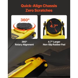 Matalaprofiilinen tunkki alumiini ja teräs 2,5 t kaksoispumpulla 95–475 mm