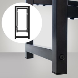 Tyylikäs juomalaatikoiden säilytysteline eri kokoja ja värejä