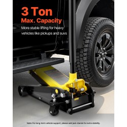 Matalaprofiilinen terästunkki kolmen tonnin kapasiteetti henkilö- ja pakettiautoihin 130–500 millimetriä