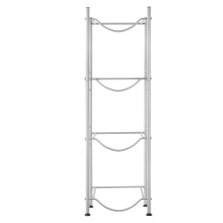 Vesikanisteriteline rautainen nelitasoinen viiden gallonin neljälle pullolle hopea