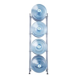 Vesikanisteriteline rautainen nelitasoinen viiden gallonin neljälle pullolle hopea