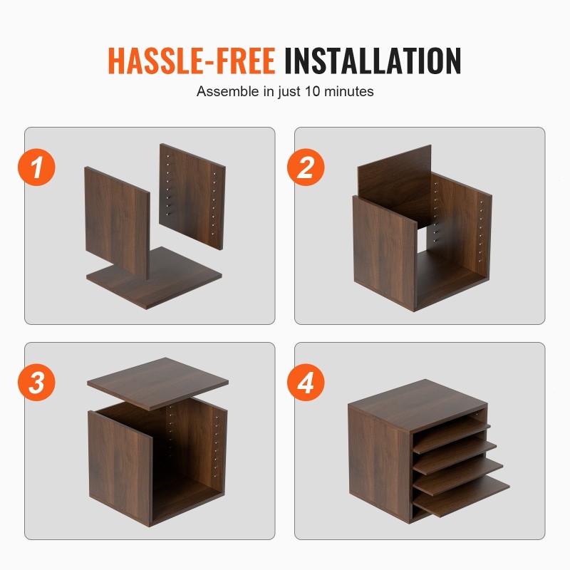 Puinen postilokerikko 5-osainen P2-luokan lastulevy ja MDF 355x305x330 mm ruskea