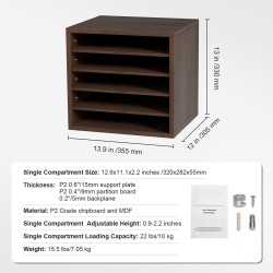 Puinen postilokerikko 5-osainen P2-luokan lastulevy ja MDF 355x305x330 mm ruskea