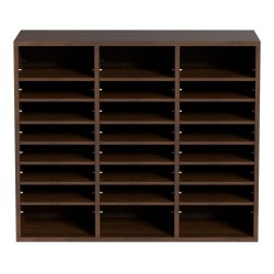 Asiakirjalajittelija 24 lokeroa säädettävät hyllyt P2 luokan lastulevy MDF ruskea EPA sertifioitu