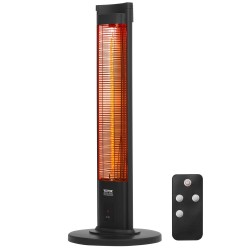 Infrapunalämmitin 2000W kaukosäätimellä 3 tehotasoa ajastin kaatumissuoja IP34