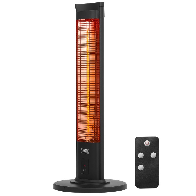 Infrapunalämmitin 2000W kaukosäätimellä 3 tehotasoa ajastin kaatumissuoja IP34