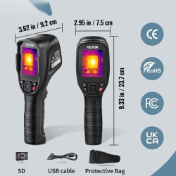 Käsikäyttöinen lämpökamera 320 240 supertarkkuus 240 180 IR 2 megapikselin kamera 20 550 C