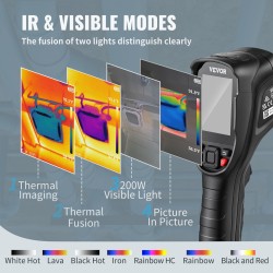 Käsikäyttöinen lämpökamera 320×240 supertarkkuus 240×180 IR 2 megapikselin kamera -20–550 °C
