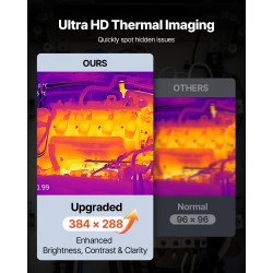 Käsikäyttöinen lämpökamera 384x288 infrapunaresoluutio 5 megapikselin kamera 3,5 tuuman kosketusnäyttö