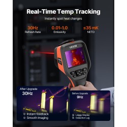 Käsikäyttöinen lämpökamera 384x288 infrapunaresoluutio 5 megapikselin kamera 3,5 tuuman kosketusnäyttö