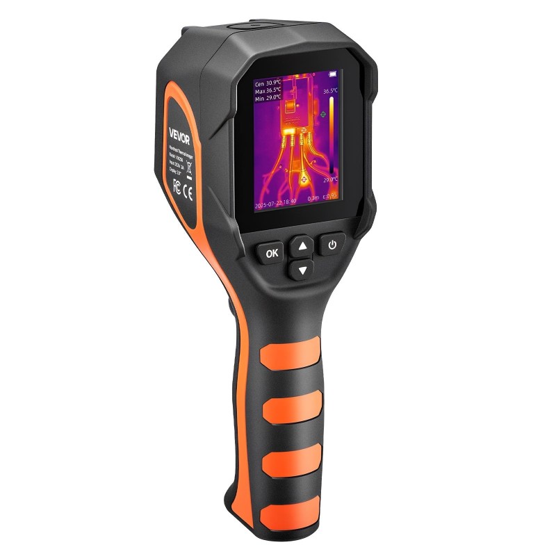 Lämpökamera 256×192 infrapunatarkkuus parannettu 320×240 2 megapikselin näkyvä kamera -20–550 °C