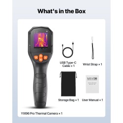 Lämpökamera parannettu resoluutio 240x180 infrapunaresoluutio 96x96 2 megapikselin näkyvän valon kamera