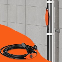 Putkilämmityskaapeli 2 m 23 W/m sisäänrakennetulla termostaatilla PVC metalli ja muoviputkille