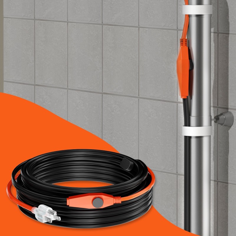Putkien lämmityskaapeli 25 m 23 W/m sisäänrakennetulla termostaatilla PVC- ja metalliputkille