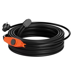 Putkilämmityskaapeli 18 m 23 W m sisäänrakennettu termostaatti PVC metalli ja muoviputkille