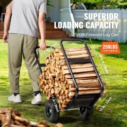 Halkokärry jauhemaalattu teräs 113,4 kg kantavuus 10,5 tuuman PU-massarenkaat 600D vedenpitävä kangas