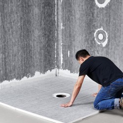 Suihkualustasarja EPS 1828 x 1828 x 32 mm keskiviemärillä 2 vesitiivistä kangasta