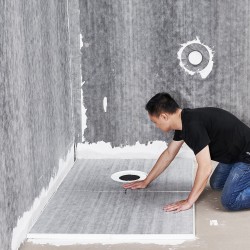 EPS-suihkualusta 1524x965 mm kynnys keskitetty 160 mm viemäri 2 vedeneristyskangasta