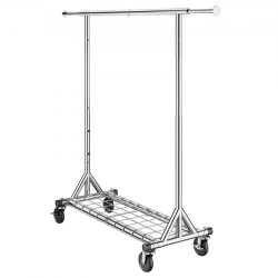 Vaateripustin hiiliteräs pyörillä säädettävä leveys ja korkeus alahylly