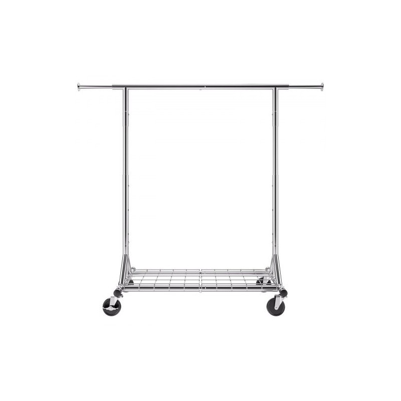 Vaateripustin hiiliteräs pyörillä säädettävä leveys ja korkeus alahylly