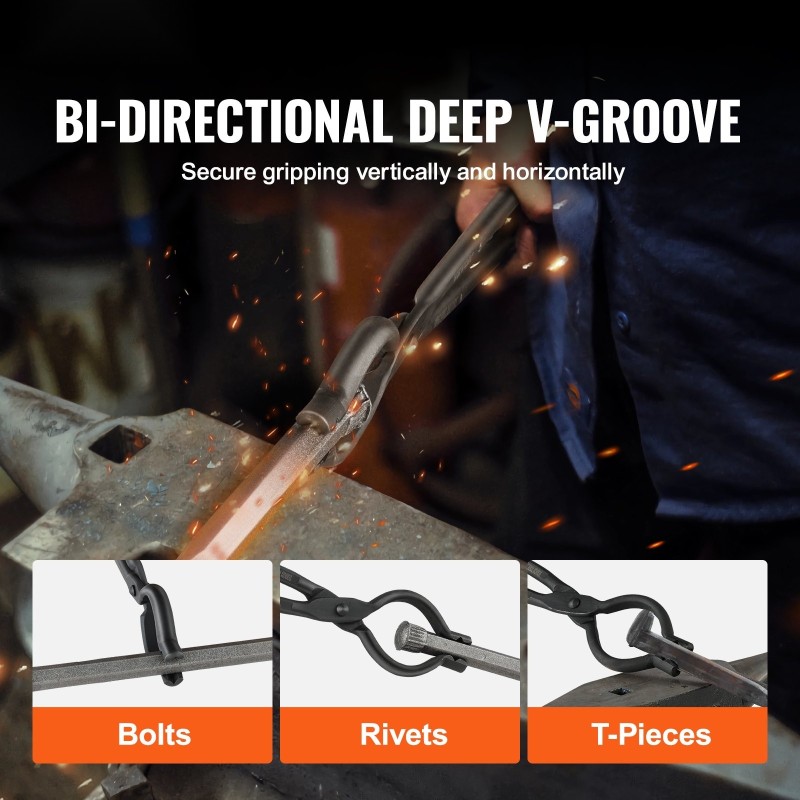 Takopihdit V-uraiset hiiliteräs 461 mm pitkä kahva naulamaisille kappaleille