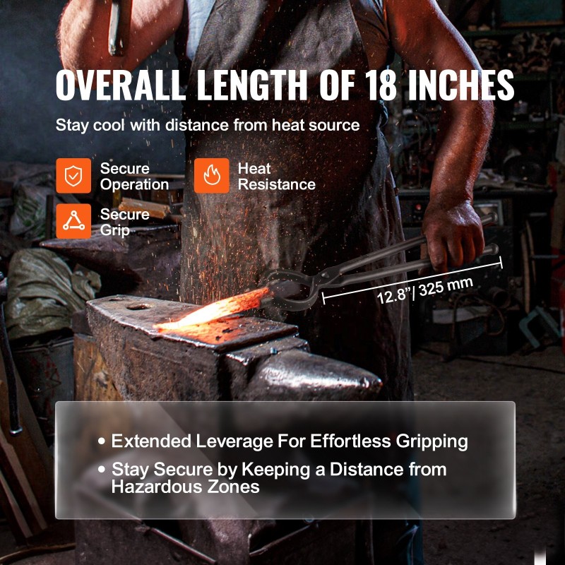 Takopihdit V-uraiset hiiliteräs 461 mm pitkä kahva naulamaisille kappaleille