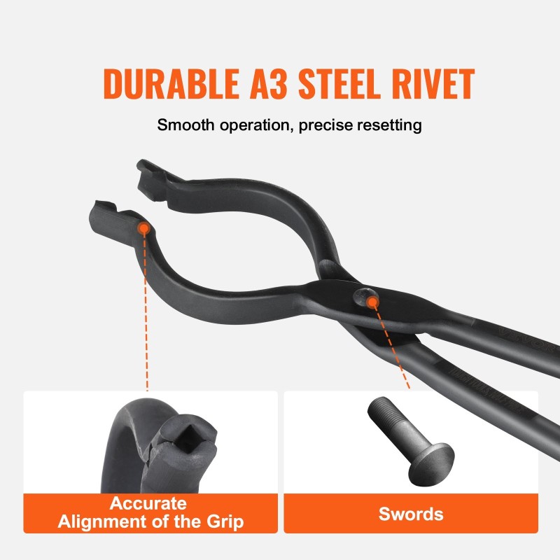 Takopihdit V-uraiset hiiliteräs 461 mm pitkä kahva naulamaisille kappaleille