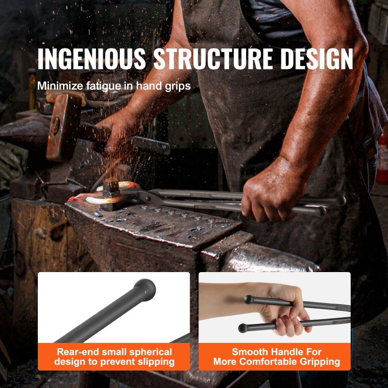 Takomapihdit 3-osainen 45,7 cm hiiliteräs kolme leuatyyppiä