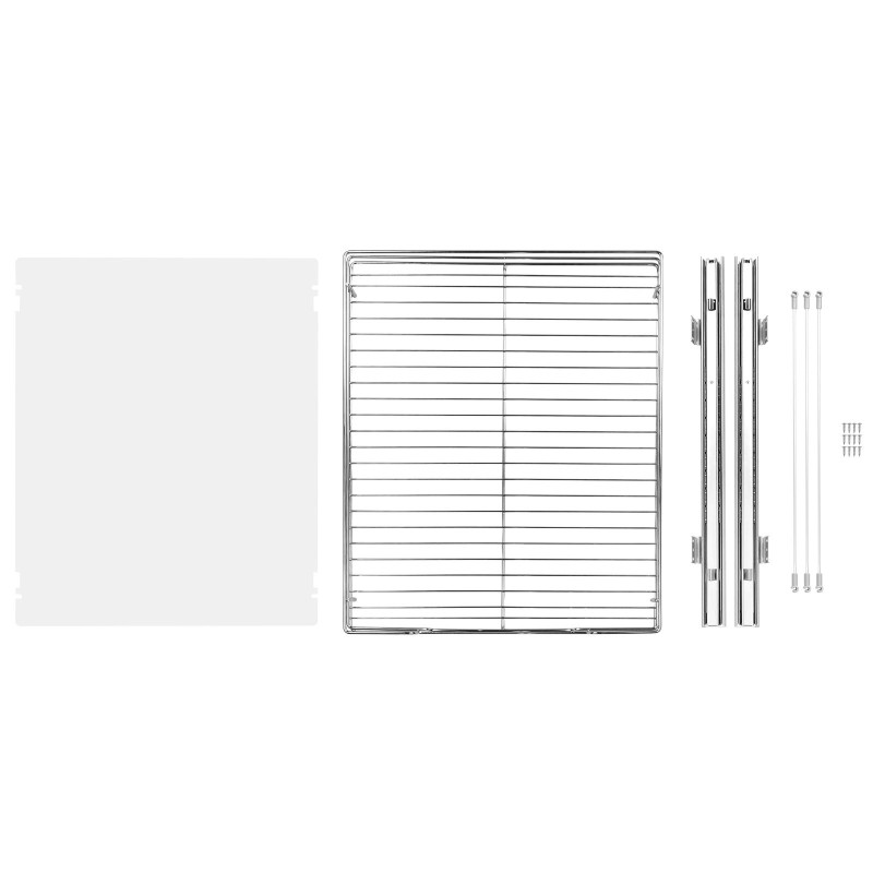 Ulosvedettävä kromipinnoitettu teräskori yksitasoinen asennuskoko 415x563x185mm allaskaappiin mataliin kaappeihin