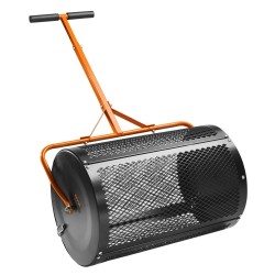 Kompostin levitin teräsrunkoinen 61 cm rumpu säädettävä T kahva musta