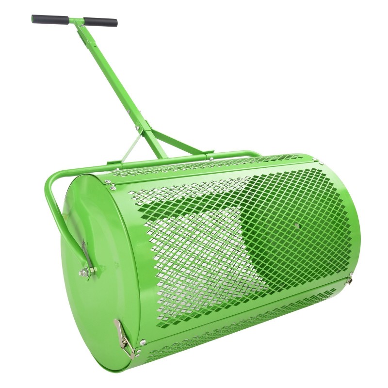 Kompostin ja turpeen levitin teräksinen verkko 24 tuuman rullakori korkeussäädettävällä T-mallisella aisalla