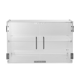 Akryylinen kaksitasoinen leivonnaisten esillepanokaappi 56 36 36 cm irrotettavilla hyllyillä