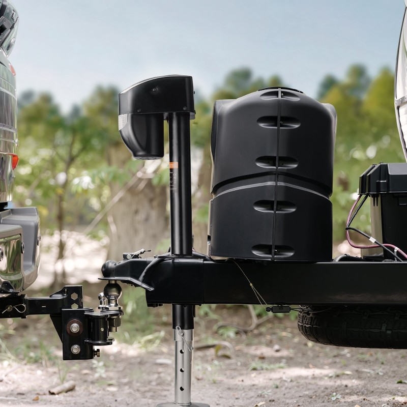 Sähköinen perävaunutunkki hiiliteräs 2267 kg kantavuus 255–860 mm nostoalue 12 V moottori