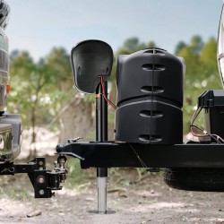 Sähköinen perävaunun nokkatunkki hiiliteräs 1588 kilogrammaa nostokorkeus 240–760 millimetriä