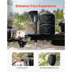 Sähkökäyttöinen perävaunun tunkki hiiliteräksinen 2267 kg nostokyky 255–860 mm nostoalue