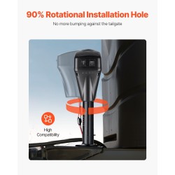 Sähkökäyttöinen perävaunun tunkki hiiliteräksinen 2267 kg nostokyky 255–860 mm nostoalue