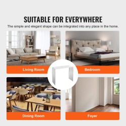 Akryylinen U-muotoinen konsolipöytä läpinäkyvä 20 mm paksu 964x381x740 mm