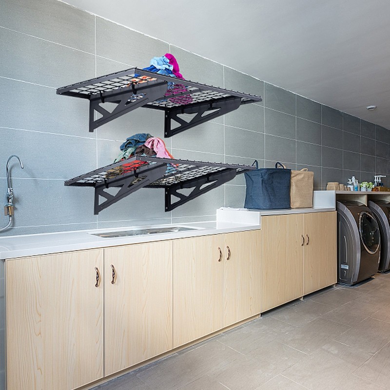 Teräksinen seinähylly 2 tasoa 122x61cm 114 kg kantavuus tasoa kohti