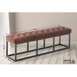 Tyylikäs Amun-penkki kangasverhoilulla, moderni ja mukava istuinratkaisu