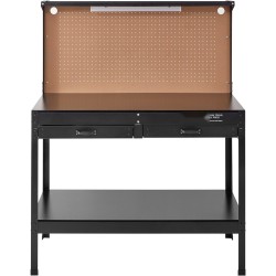 Työpöytä A3 teräsrunko 120x60 cm 12 mm työtaso 100 kg kantavuus