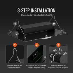 LED-kasvivalo 150W täyden spektrin himmennettävä IP65 alumiinirunkoinen sisäkasvatukseen