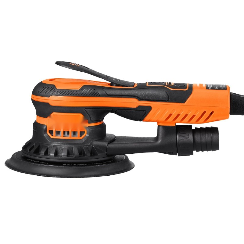 Epäkeskohiomakone 6-tuumainen harjaton 5 mm epäkeskoliike 6-portainen nopeus 10 hiomapaperia