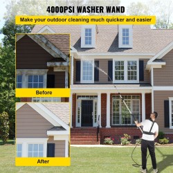 Teleskooppivarsi painepesuriin 1,5–5,4 m 4000 PSI alumiini ruostumaton teräs 5 suutinta