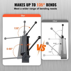 Levyntaivutin 1220 mm nollasta 135 asteeseen matalahiiliteräs 20 alumiini 14 pöytäkiinnitys