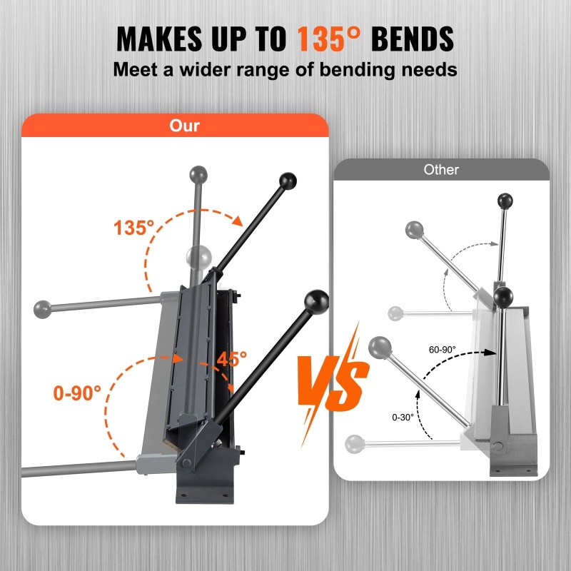 Levyntaivutin 1220 mm nollasta 135 asteeseen matalahiiliteräs 20 alumiini 14 pöytäkiinnitys