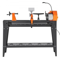 Puusorvi jalustalla 750 wattia 960 mm työpituus 350 mm halkaisija portaattinen nopeussäätö