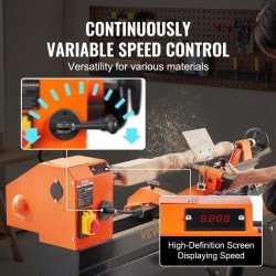 Puusorvi jalustalla 750 wattia 960 mm työpituus 350 mm halkaisija portaattinen nopeussäätö