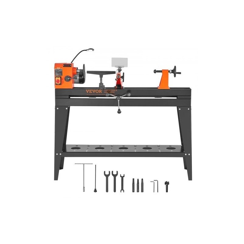 Puusorvi jalustalla 750 wattia 960 mm työpituus 350 mm halkaisija portaattinen nopeussäätö