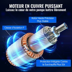 Syvän kaivon uppopumppu ruostumatonta terästä 10,2 cm 370W 110 l/min 44 m